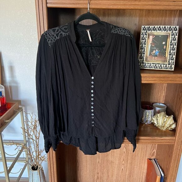 FREE PEOPLE CANYON ROSE BLOUSE - Picture 5 of 6